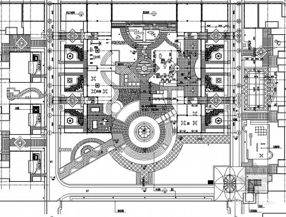 小区中心景观广场平面图资料下载-居住区中心广场园林景观工程施工图