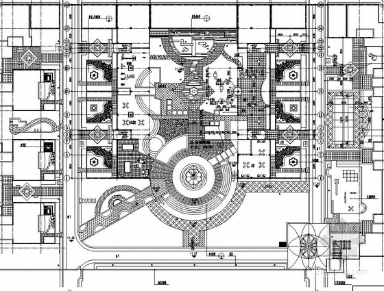 园林景观广场平面图资料下载-居住区中心广场园林景观工程施工图