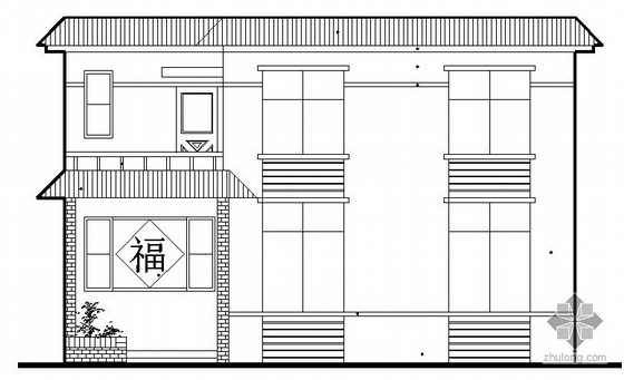 中国新农村建房图资料下载-[山西]某新农村住宅建筑方案图