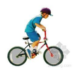 骑车CAD素材资料下载-小孩骑车