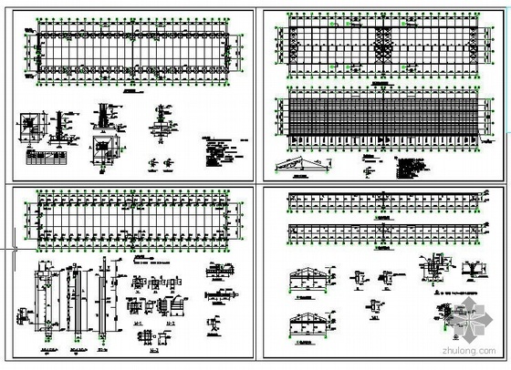 单层排架结构施工图资料下载-某单层排架厂房图纸