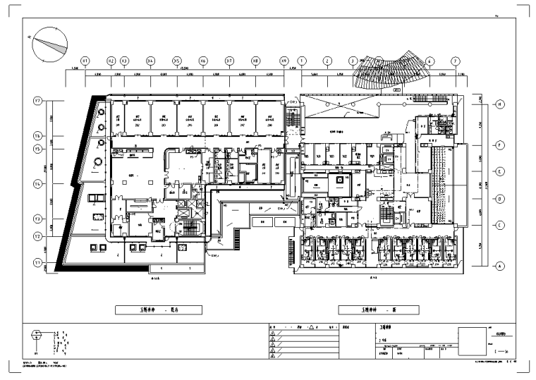 日本某大型医院室内装修设计施工图纸（42张）-二层平面图