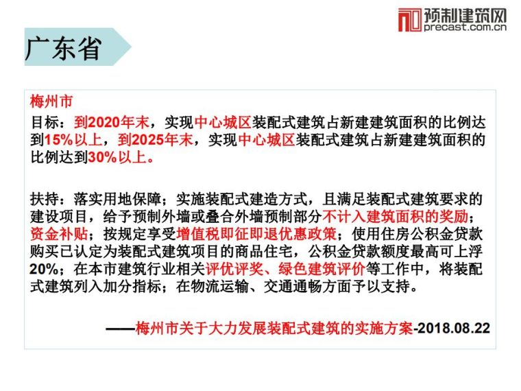 2018年全国各地装配式建筑目标和扶持政策汇总_17