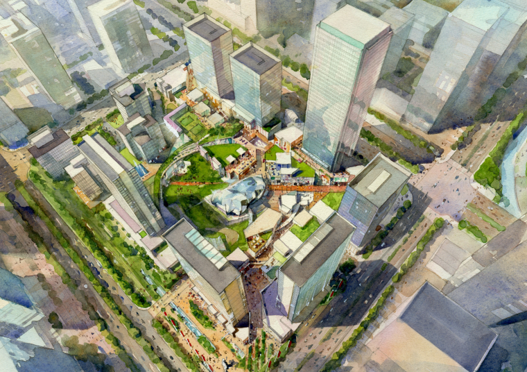 广州综合体su模型资料下载-[广东]广州绿地中央广场城市综合体设计方案文本（PDF）