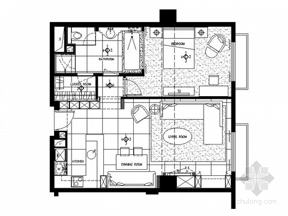 北欧施工图纸资料下载-[北京]小资北欧范家居施工图