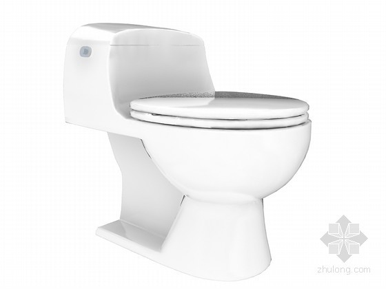 卫生间洁具模型资料下载-卫生间坐便器3D模型下载