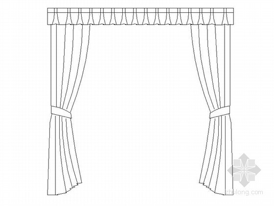 不同类型窗帘样式cad图块