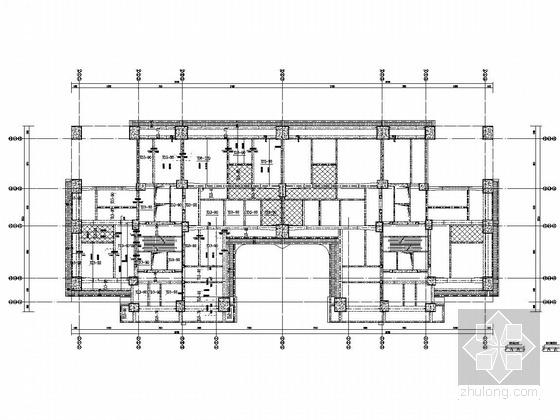 [福建]62层矩形钢管混凝土柱框架钢板混凝土剪力墙结构商住楼钢结构图（含模型）-结构图