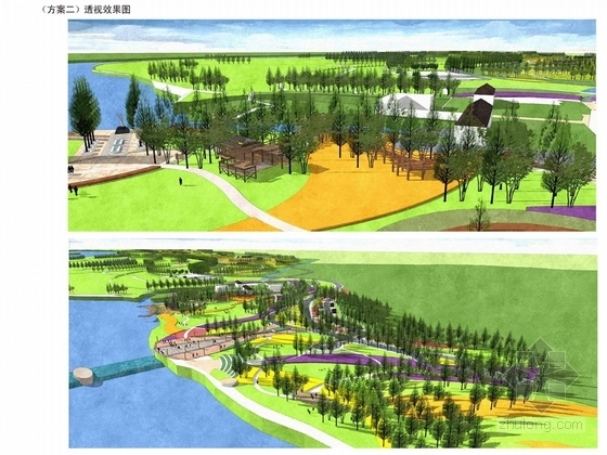 [辽宁]生态生长生机湿地公园景观设计方案-节点透视效果图