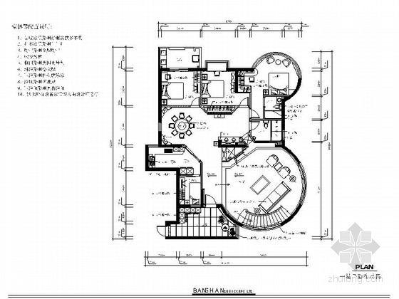 一层度假别墅效果图资料下载-新中式一层豪庭室内施工图（含效果图）