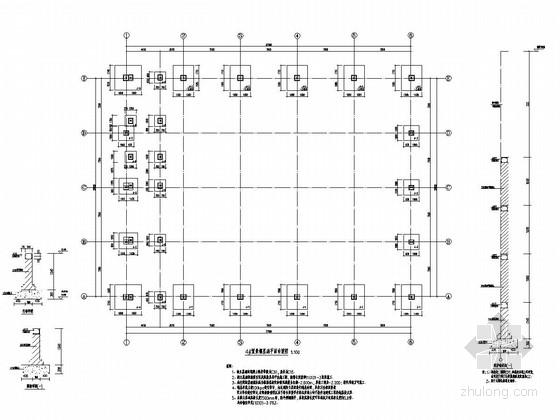 彩钢棚棚架结构计算资料下载-[江苏]单层钢结构置景棚结构施工图