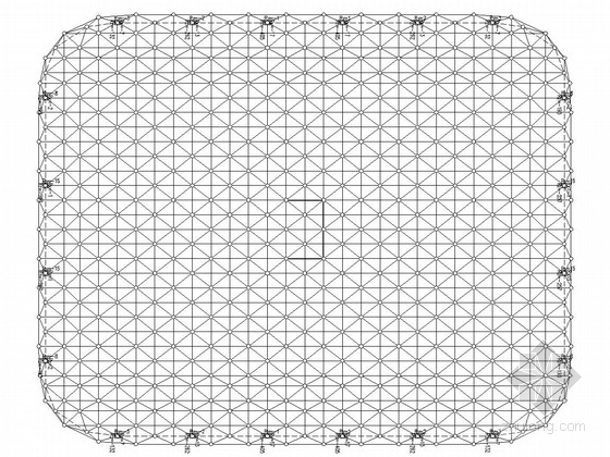 网架结构体育馆建筑施工图资料下载-奥林匹克中心蓝球馆网架结构施工图