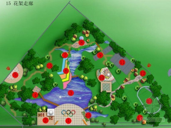 ps景观平面夜景效果资料下载-[北戴河]主题公园景观设计方案