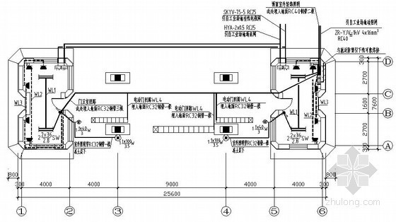 砖混门卫室图纸资料下载-某工业厂区大门门卫室电气图纸