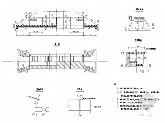 盖板涵构造图资料下载-多基础样式钢筋砼盖板涵通用设计图（22张）