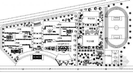 小学设计平面施工图资料下载-小学总体设计施工图