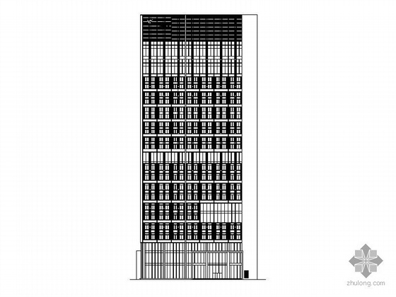 LOFT高层办公资料下载-深圳某十九层LOFT办公楼建筑施工图（102米）