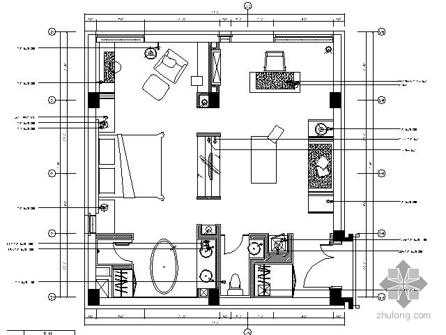 南京国际建筑艺术实践展资料下载-[南京]国际建筑艺术实践展接待D型套房施工图