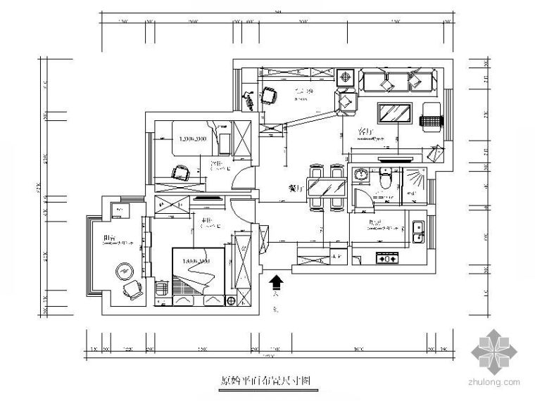 家居装修设计方案资料下载-[学生作业]南昌83平面家居设计方案