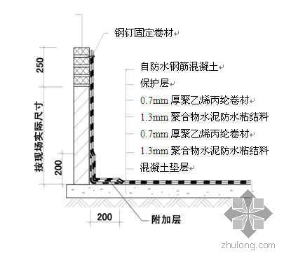 丙纶防水卷材大样资料下载-某地下防水工程聚乙烯丙纶防水卷材施工方案