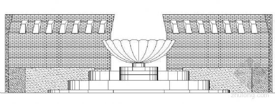 贝壳形建筑cad资料下载-贝壳景墙节点详图