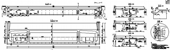 48m简支箱梁梁体设计图24张（双向预应力）-48m简支箱梁一般构造图