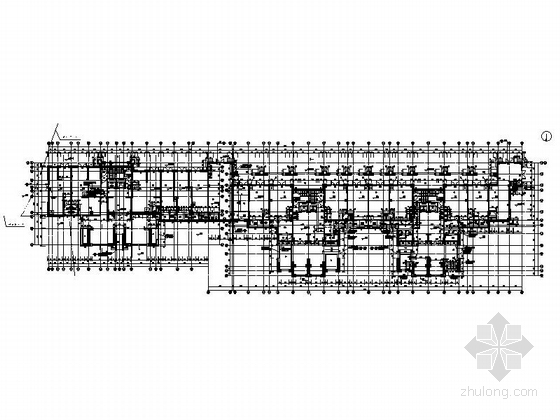[安徽]某欧式小区规划及单体住宅楼施工图（知名设计院）-四栋首层平面图