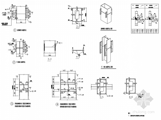 [广东]75层（含钢结构伸臂桁架）型钢混凝土框架核心筒结构超高层综合楼结构施工图（330米）-钢柱拼接节点