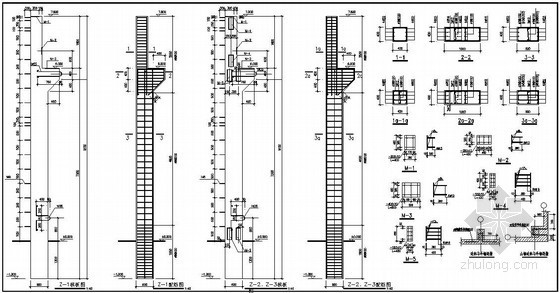 地下车库框架柱局部混凝土资料下载-某框架柱构造详图