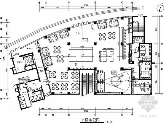 中式售楼中心平面图资料下载-某售楼室内装修平面图