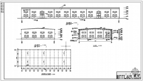 工业建筑结构设计说明资料下载-某24米门式刚架建筑结构设计图