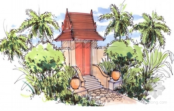 [海南]东南亚风格生态滨水别墅区景观概念规划方案（知名事务所设计）-图8