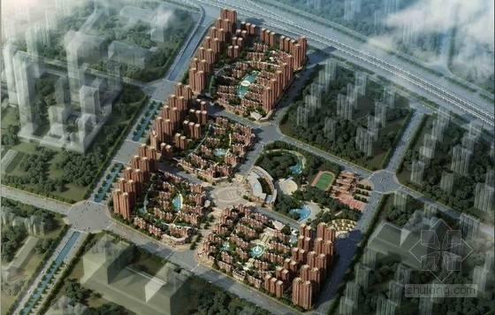 圆形建筑住宅资料下载-[西安]高层生态化塔式住宅建筑设计方案文本（含三套方案）