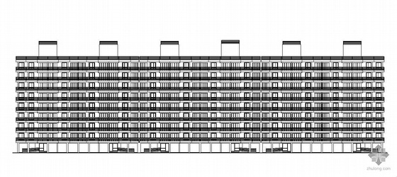 现代高层平层公寓资料下载-[广州]某大学九层教师公寓建筑结构施工图