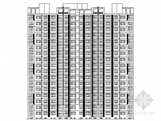 17层住宅户型建筑图资料下载-[廊坊]某名苑十七层板式住宅建筑施工图