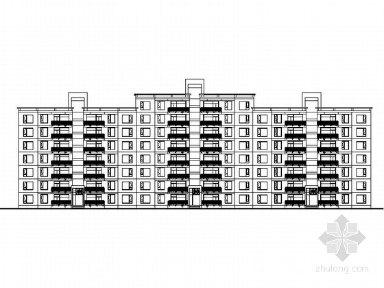 住宅楼建筑设计说明cad资料下载-[上海]高档板式住宅楼建筑设计方案图