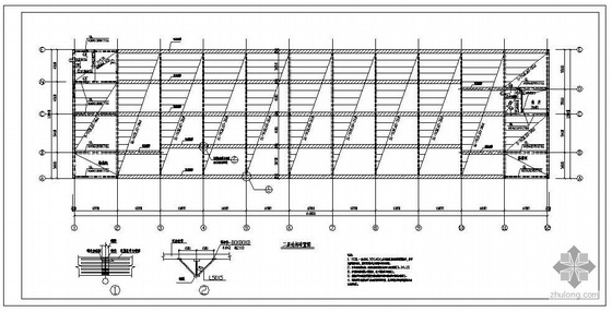 两层框架食堂图纸资料下载-威海某两层钢结构车间图纸