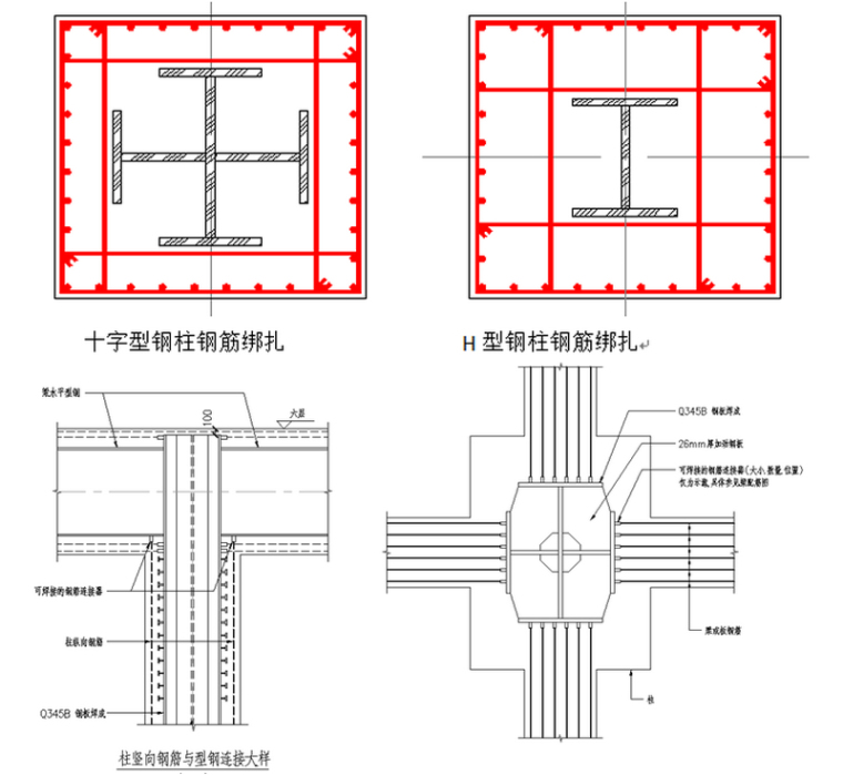 劲性混凝土框架资料下载-[天津]框架劲性核心筒结构商务区广场项目主体工程施工方案
