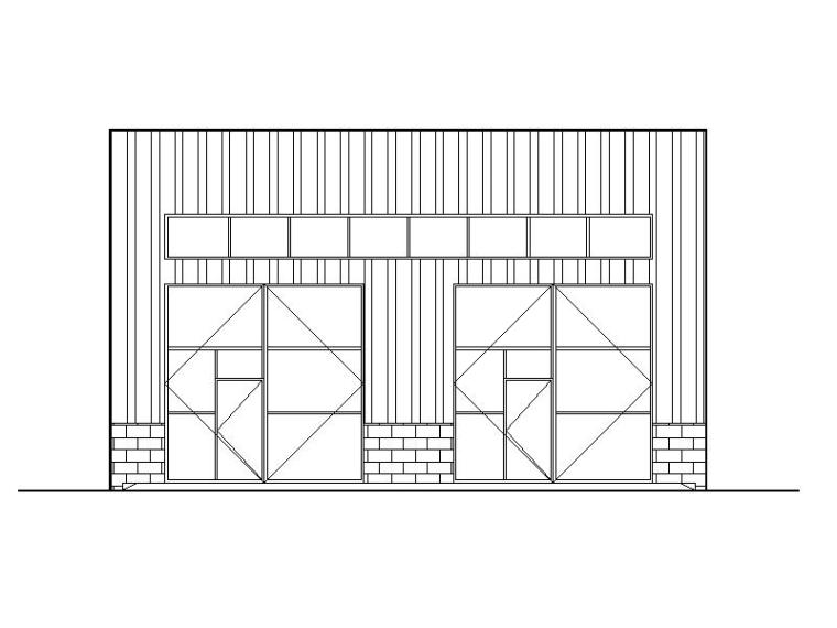 钢结构料棚建筑施工图资料下载-[宁夏]现代钢结构检测车间建筑施工图