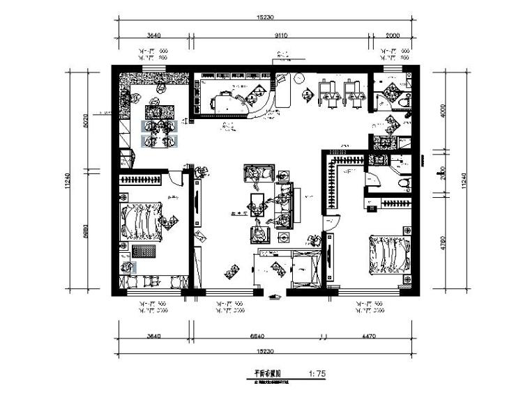 田园风格儿童房资料下载-全套地中海田园风格样板房CAD施工图（含效果图）