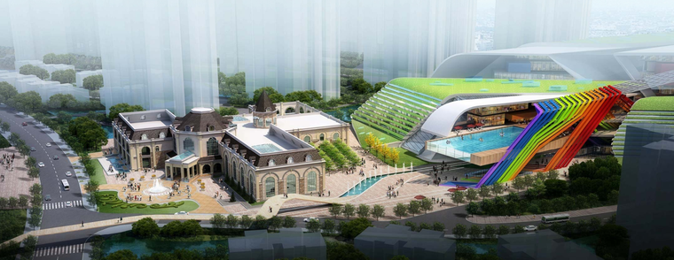 k11艺术中心方案设计资料下载-河畔新世界多轮建筑方案设计（文本+65页）