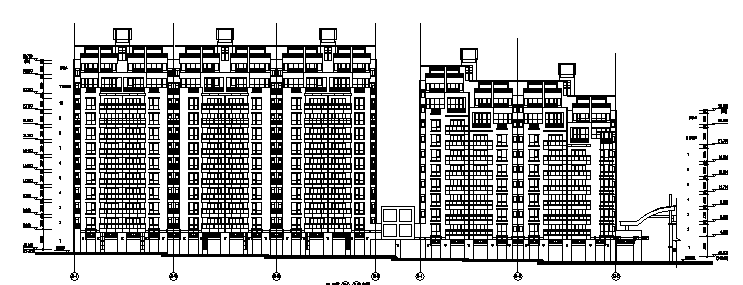 高层塔式框剪结构商住楼建筑图