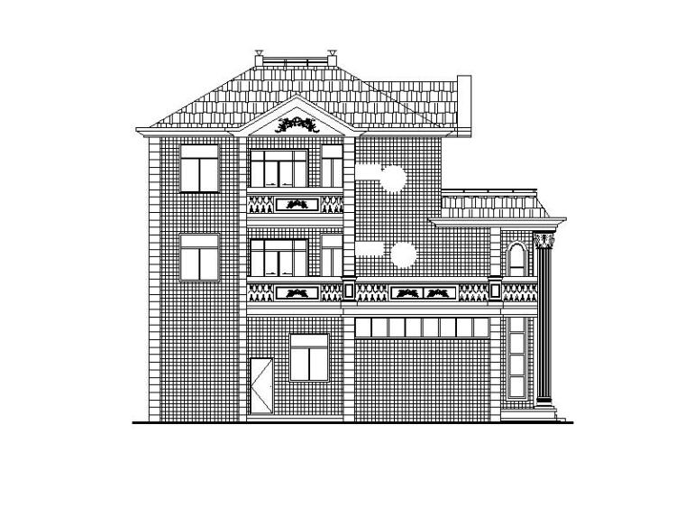框架别墅效果图资料下载-[安徽]三层小型别墅建筑施工图（含效果图）