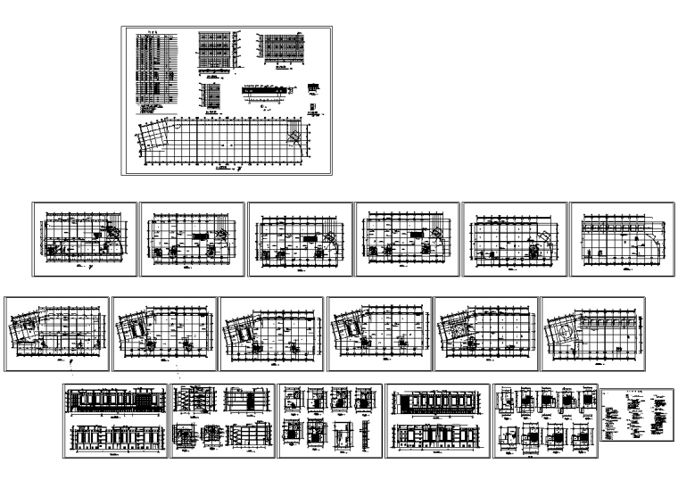 大型多层商场建筑设计施工图CAD-多层大型商场建筑设计施工图