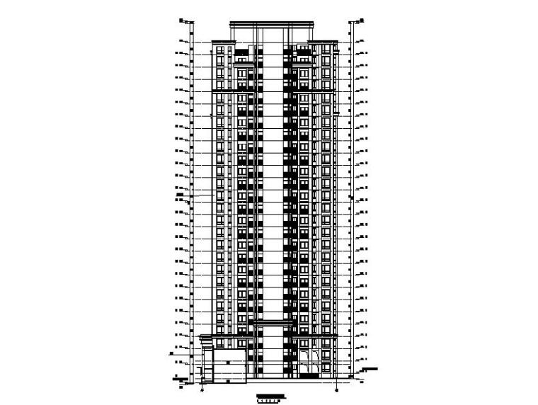 [浙江]二十七层塔式住宅平立剖面图-二十七层塔式住宅平立剖面图