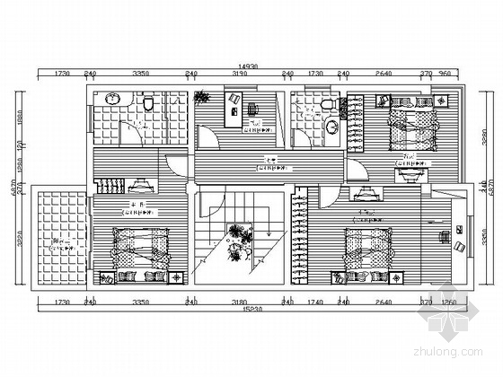 四层别墅立面图资料下载-[原创]现代简约时尚4层别墅室内设计CAD施工图