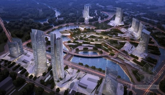 [四川]创新型科技城核心区孵化中心建筑设计方案文本-创新型科技城核心区孵化中心建筑效果图 