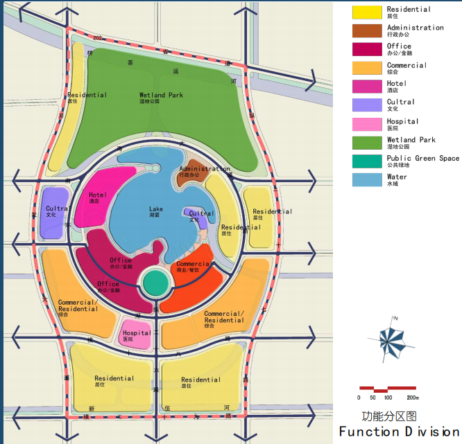 海安东部产业新城概念规划-功能分区图