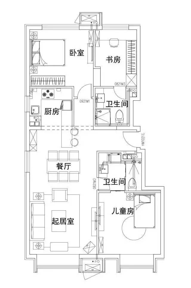 5个面积段的周期户型， 设计的几个要素_21