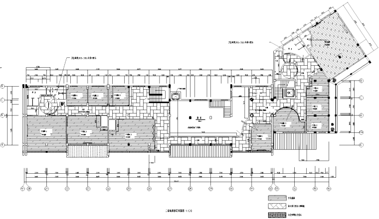 2层餐厅CAD资料下载-[北京]某二层中式餐厅室内装修施工图
